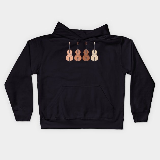 Terracotta Double Basses Kids Hoodie by NattyDesigns